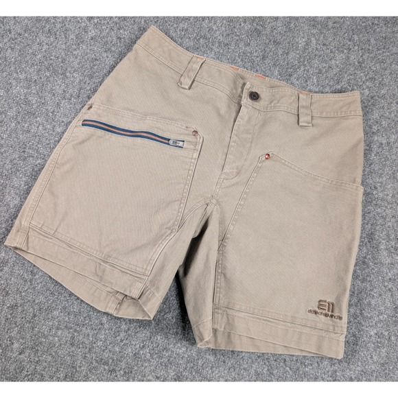 Elevenate Pants - E11 State of Elevenate Pebble Shorts Womens‎ Large Vintage Khaki Stretch Canvas